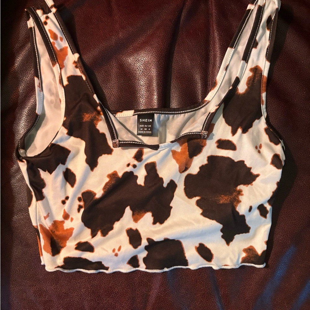 SHEIN Animal Print Sleeveless Top